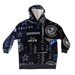 Sherpa Hoodie UNISEX One Size Dallas Cowboys NFL Ultra Game Oversized Plush Top